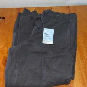 NWT FLX unisex gray joggers
